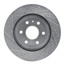 R1 07-17 Buick Enclave Front Right Drilled & Slotted Silver Brake Rotor