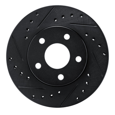 R1 82-84 Buick SKYHAWK Front Left Drilled & Slotted Black Brake Rotor