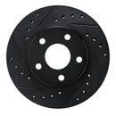 R1 82-84 Buick SKYHAWK Front Left Drilled & Slotted Black Brake Rotor