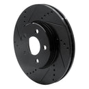 R1 03-09 Mercedes-Benz E320 Front Left Drilled & Slotted Black Brake Rotor
