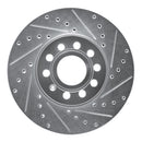 R1 05-25 Audi A3 Front Drilled & Slotted Silver Brake Rotor Set
