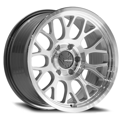 Mamba M28 18x9 5x127 ET-12 Silver Wheel w/ Mirror Machine Face & Lip