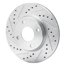 R1 07-14 Nissan Cube Front Drilled & Slotted Silver Brake Rotor Set