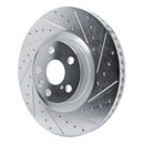 R1 11-25 Lexus GS350 Front Drilled & Slotted Silver Brake Rotor Set
