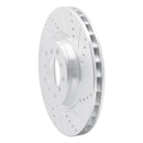 R1 01-06 BMW M3 Front Drilled & Slotted Silver Brake Rotor Set