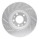 R1 07-15 Mazda CX-9 Front Drilled & Slotted Silver Brake Rotor Set