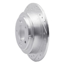 R1 04-06 Kia AMANTI Rear Left Drilled & Slotted Silver Brake Rotor