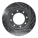 R1 73-93 Dodge B300 Van (71-74) / B300 (75-80) Front Left Drilled & Slotted Silver Brake Rotor