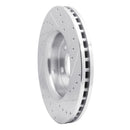 R1 11-22 Dodge Durango Front & Rear Drilled & Slotted Silver Brake Rotor Set