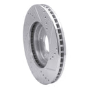 R1 02-17 Infiniti Q45 Front Left Drilled & Slotted Silver Brake Rotor