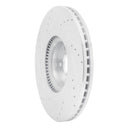 R1 12-17 Genesis G80 Front Right Drilled & Slotted Silver Brake Rotor