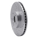 R1 94-99 Toyota Celica Front Right Drilled & Slotted Silver Brake Rotor