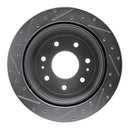 R1 04-11 Ford F-150 RWD Rear Right Drilled & Slotted Silver Brake Rotor