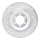 R1 75-79 Alfa Romeo Sport Rear Left Drilled & Slotted Silver Brake Rotor