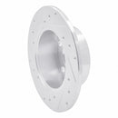 R1 92-05 Audi A6 (Mexico) Rear Right Drilled & Slotted Silver Brake Rotor
