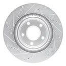 R1 05-13 Cadillac XLR Front & Rear Drilled & Slotted Silver Brake Rotor Set