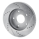 R1 79-98 Buick Riviera Rear/Front Left Drilled & Slotted Silver Brake Rotor