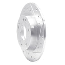 R1 16-25 Honda Civic Front & Rear Drilled & Slotted Silver Brake Rotor Set