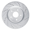 R1 2019-2025 Acura RDX Front Right Drilled & Slotted Silver Brake Rotor