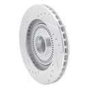 R1 87-92 Lincoln Mark VII Front Right Drilled & Slotted Silver Brake Rotor