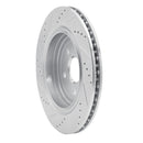 R1 16-24 Cadillac ATS Rear Right Drilled & Slotted Silver Brake Rotor