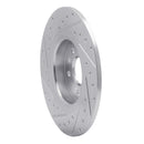 R1 15-20 Jaguar E-Pace Rear Right Drilled & Slotted Silver Brake Rotor