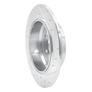 R1 04-08 Acura TL Front & Rear Drilled & Slotted Silver Brake Rotor Set