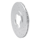 R1 81-88 Nissan Maxima Front Right Drilled & Slotted Silver Brake Rotor