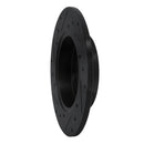 R1 84-95 Audi 90 Quattro Rear Right Drilled & Slotted Black Brake Rotor