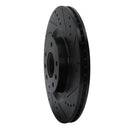R1 04-11 Mazda RX-8 Front Right Drilled & Slotted Black Brake Rotor
