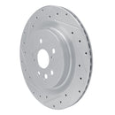 R1 20-25 Lexus RX350 Rear Left Drilled & Slotted Silver Brake Rotor
