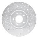R1 13-26 Cadillac CT4 Front Drill & Slot Silver Rotors