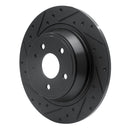 R1 13-20 Ford Special Service Police Sedan Front & Rear Drilled & Slotted Black Brake Rotor Set