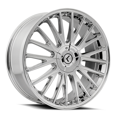 Kraze KR185 Double Down 17x8 / 5x108/114.3 BP / 38mm Offset / 73mm Hub Chrome Wheel