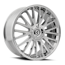 Kraze KR185 Double Down 20x8.5 / 5x108/114.3 BP / 38mm Offset / 73mm Hub Chrome Wheel