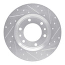 R1 81-85 Toyota 4Runner Front Left Drilled & Slotted Silver Brake Rotor