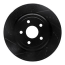 R1 12-24 Dodge Durango Rear Drilled & Slotted Black Brake Rotor Set