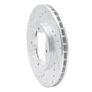 R1 90-97 Acura CL Front Left Drilled & Slotted Silver Brake Rotor