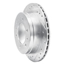 R1 88-95 Nissan Pathfinder  Drilled & Slotted Silver Disc Brake Rotor Set w/Optimum  Pads & Hardware