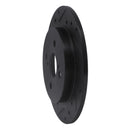 R1 12-18 Toyota Yaris (USA/Canada) Rear Left Drilled & Slotted Black Brake Rotor