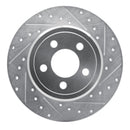 R1 05-23 Chrysler 300 Front & Rear Drilled & Slotted Silver Brake Rotor Set