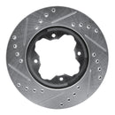 R1 90-97 Acura CL Front Right Drilled & Slotted Silver Brake Rotor