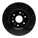 R1 19-25 Cadillac Escalade Front & Rear Drilled & Slotted Black Brake Rotor Set