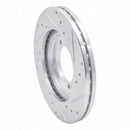 R1 84-90 Dodge COLT Front Left Drilled & Slotted Silver Brake Rotor