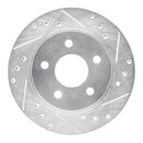 R1 93-97 Ford Thunderbird Front & Rear Drilled & Slotted Silver Brake Rotor Set