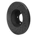 R1 06-13 BMW 325I (USA/Canada) Front Right Drilled & Slotted Black Brake Rotor