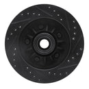 R1 97-00 Ford Expedition Front Left Drilled & Slotted Black Brake Rotor