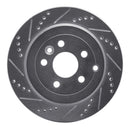 R1 08-12 Land Rover LR2 Rear Left Drilled & Slotted Silver Brake Rotor