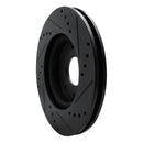 R1 08-11 Ford Focus Front Left Drilled & Slotted Black Brake Rotor