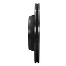 R1 85-91 Audi 5000CS Turbo Quattro Rear Left Drilled & Slotted Black Brake Rotor